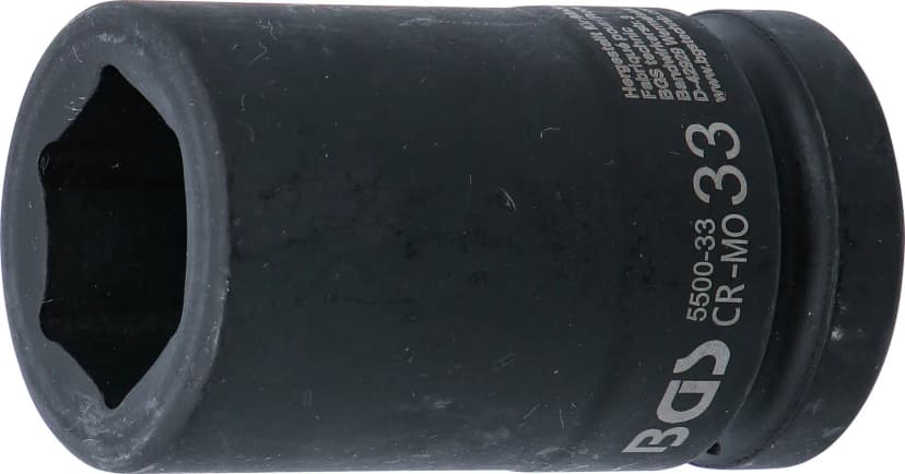 Udarni nasadni ključ, šestrobi, globok, pogon 25 mm (1"), 33 mm
