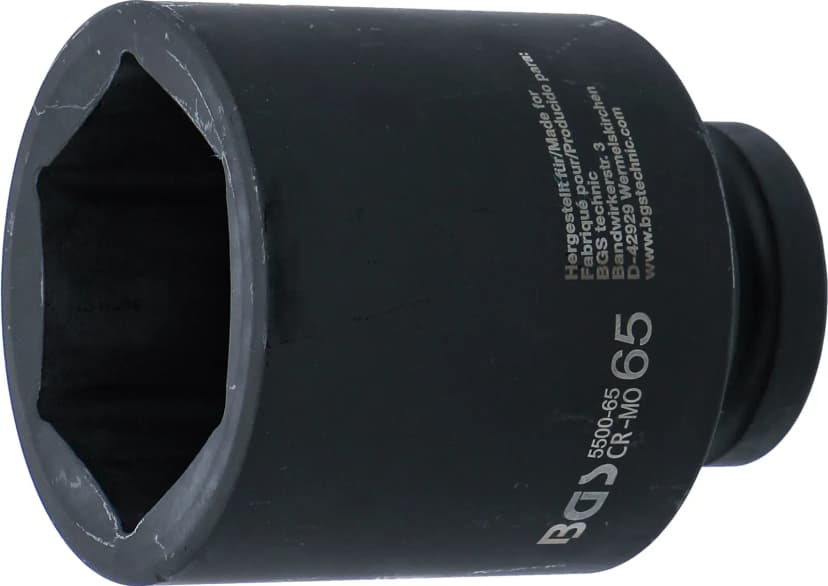 Udarni nasadni ključ, šestrobi, globok, pogon 25 mm (1"), 65 mm