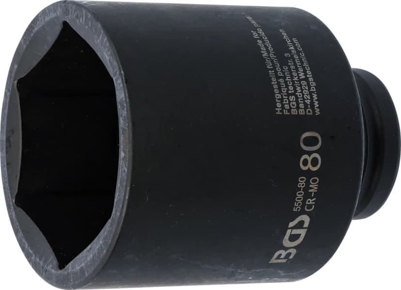 Udarni nasadni ključ, šestrobi, globok, pogon 25 mm (1"), 80 mm