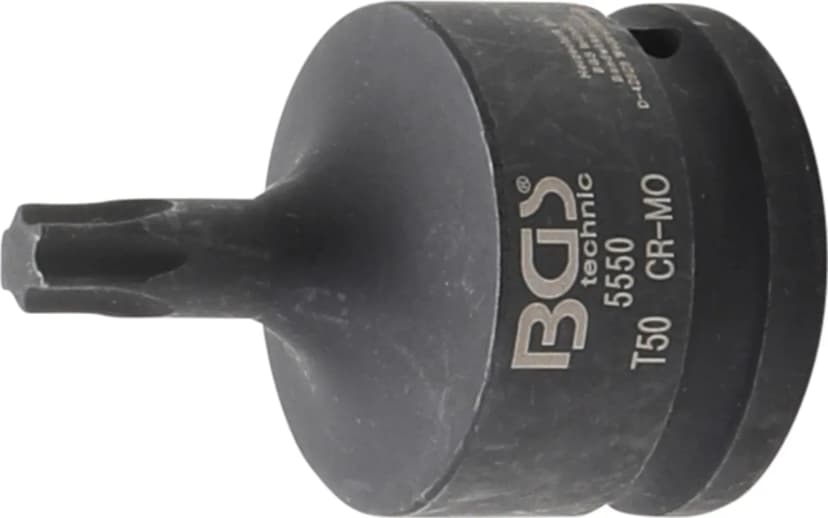 Udarni nasadni ključ z bitom, dolžina 60 mm, pogon 20 mm (3/4"), T-profil (za Torx) T50