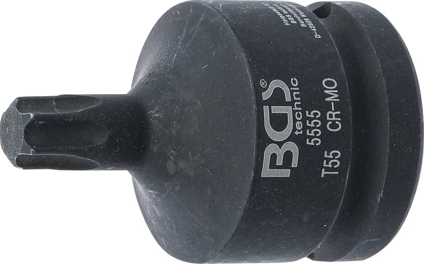 Udarni nasadni ključ z bitom, dolžina 60 mm, pogon 20 mm (3/4"), T-profil (za Torx) T55