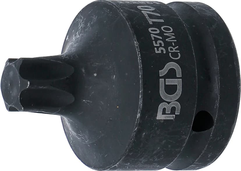 Udarni nasadni ključ z bitom, dolžina 60 mm, pogon 20 mm (3/4"), T-profil (za Torx) T70