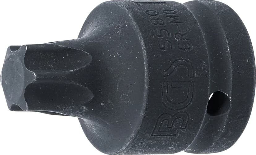 Udarni nasadni ključ z bitom, dolžina 60 mm, pogon 20 mm (3/4"), T-profil (za Torx) T80