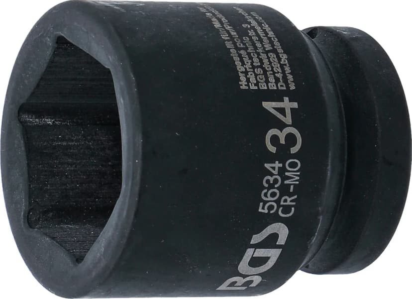 Udarni nasadni ključ, šestrobi, pogon 20 mm (3/4"), 34 mm