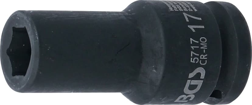 Udarni nasadni ključ, šestrobi, globok, pogon 20 mm (3/4"), 17 mm