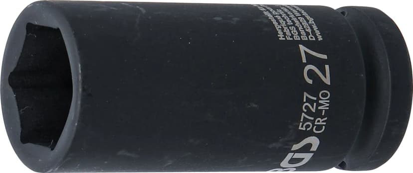 Udarni nasadni ključ, šestrobi, globok, pogon 20 mm (3/4"), 27 mm