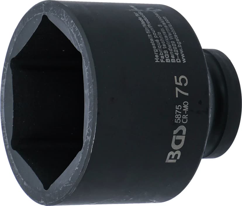 Udarni nasadni ključ, šestrobi, pogon 25 mm (1"), 75 mm