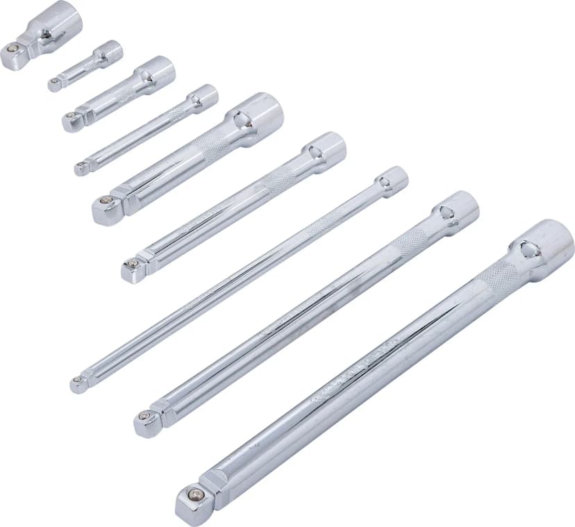 Set zglobnih podaljškov, 6.3 mm (1/4") / 10 mm (3/8") / 12.5 mm (1/2"), 9-delni