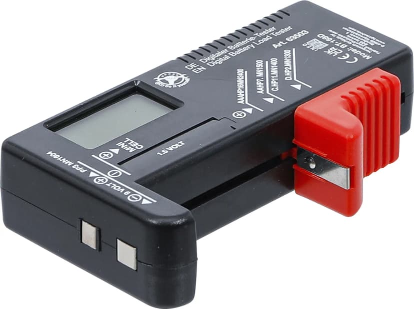 Digitalni preizkuševalnik obremenitve akumulatorja, 1.5V / 9V
