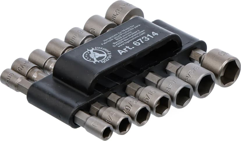 Set nasadnih izvijačev, pogon 6.3 mm (1/4"), metrično + palčno, 14-delni