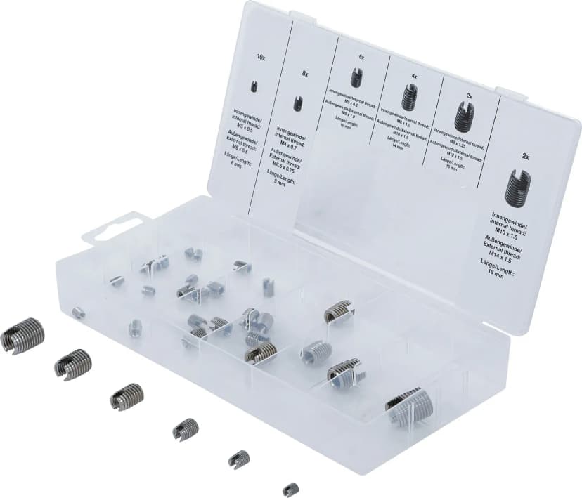 Set navojnih vložkov, samorezni, 32-pcs.