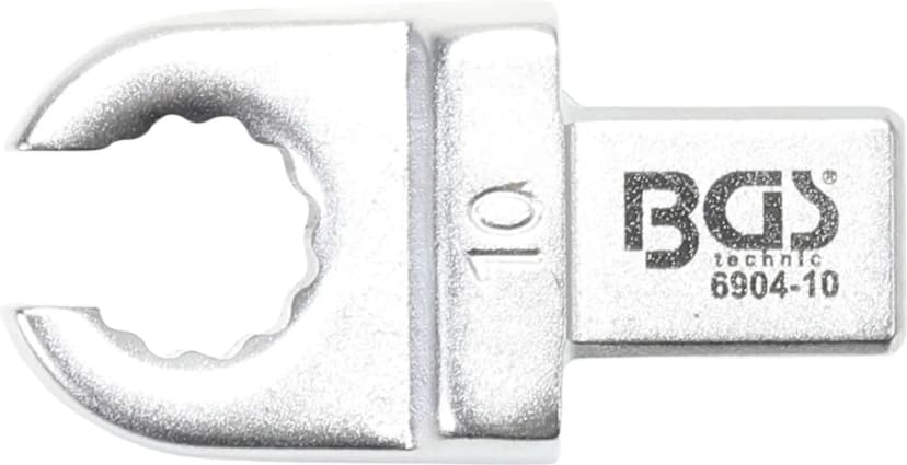 Nasadni obročni ključ, odprti tip, 10 mm, štirirob 9 x 12 mm