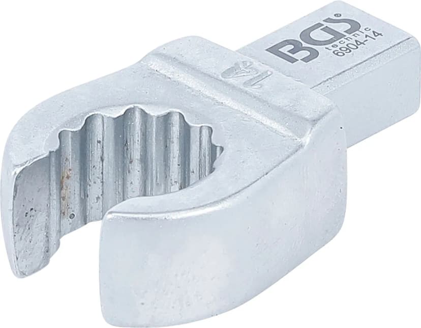 Nasadni obročni ključ, odprti tip, 14 mm, štirirob 9 x 12 mm