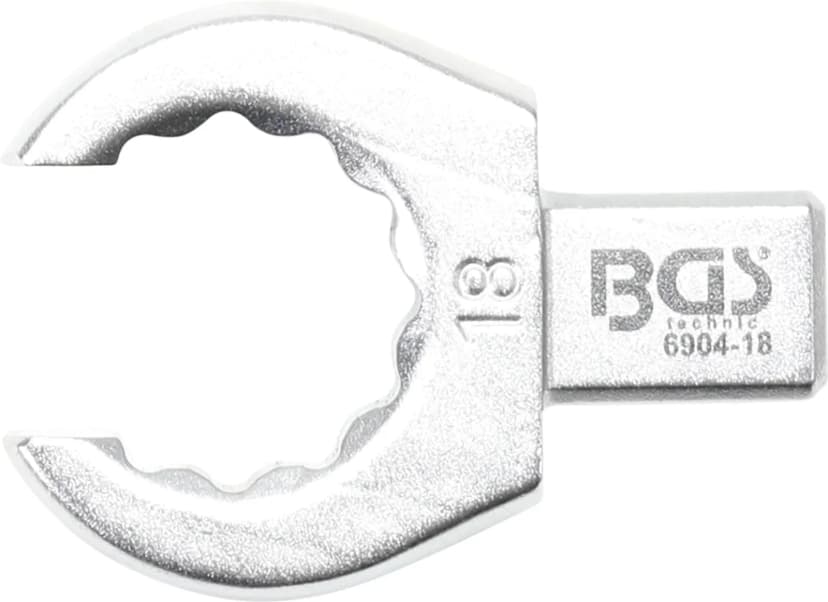 Nasadni obročni ključ, odprti tip, 18 mm, štirirob 9 x 12 mm