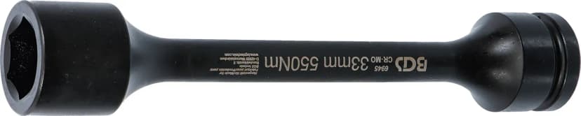 Torzijski udarni nasadni ključ, šestrobi, pogon 25 mm (1"), 33 mm, 550 Nm