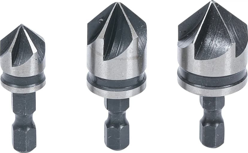 Set grezil, HSS, 6.3 mm (1/4"), 12 - 16 - 19 mm, 3-delni