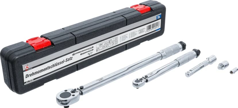 Set momentnih ključev, 6.3 mm (1/4") 5 - 25 Nm, 12.5 mm (1/2") 28 - 210 Nm, 5-delni