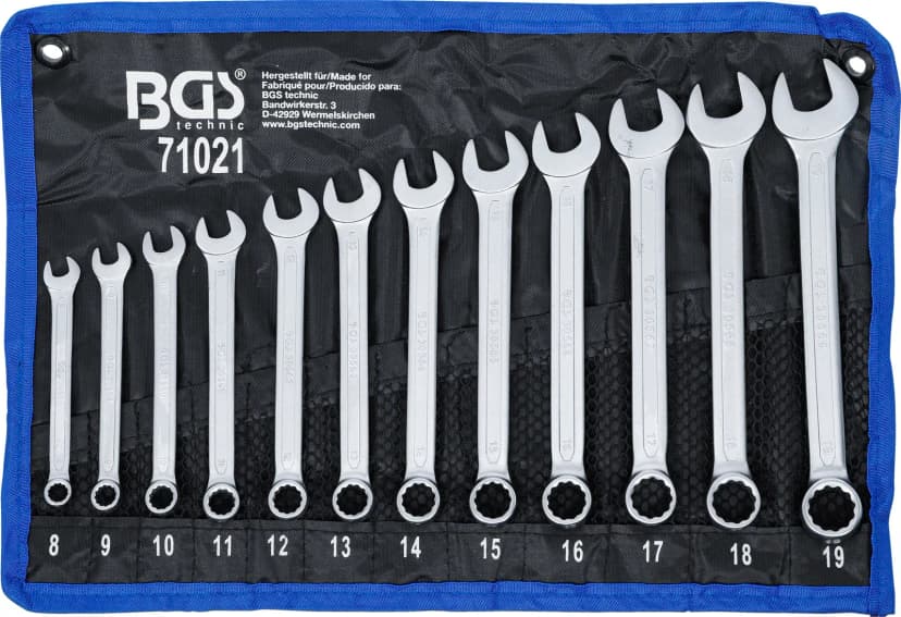 Set kombiniranih ključev, 8 - 19 mm, 12-delni