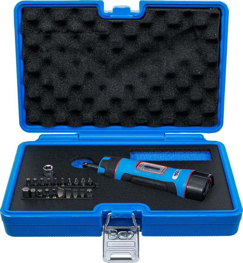 Set momentnih ključev, kompakten, s setom bitov, 6.3 mm (1/4"), 1 - 8 Nm, 22-delni