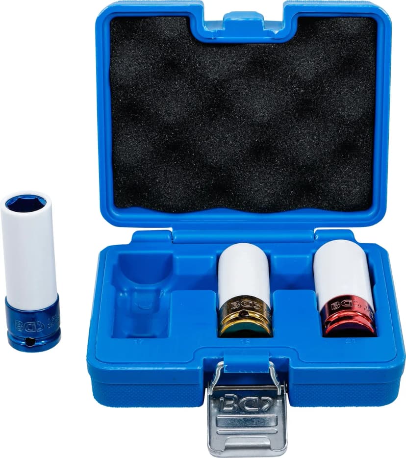 Set zaščitnih udarnih nasadnih ključev, pogon 12.5 mm (1/2"), 17 / 19 / 21 mm, 3-delni