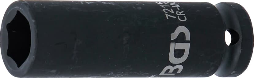 Udarni nasadni ključ, šestrobi, globok, pogon 12.5 mm (1/2"), 15 mm