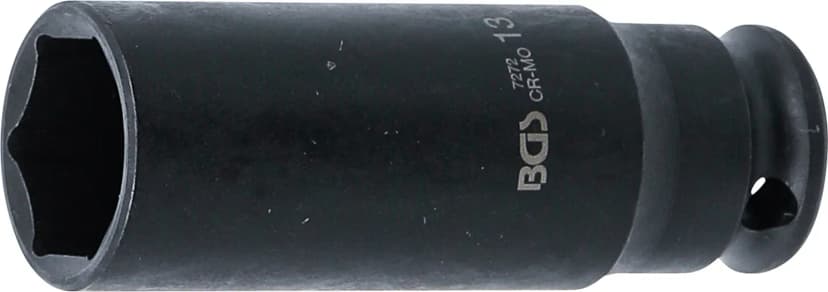 Udarni nasadni ključ, šestrobi, globok, pogon 6,3 mm (1/4"), 13 mm