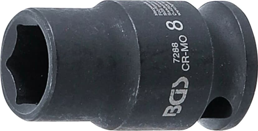 Udarni nasadni ključ, šestrobi, pogon 6.3 mm (1/4"), 8 mm