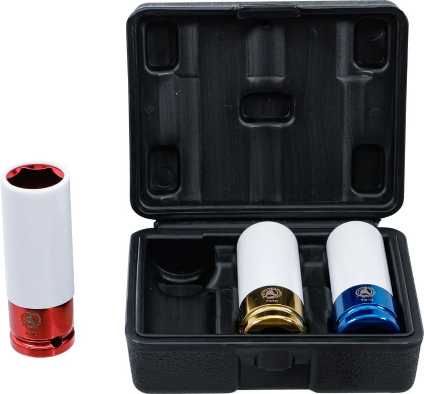 Set zaščitnih udarnih nasadnih ključev, pogon 12.5 mm (1/2"), 17 - 19 - 21 mm, 3-delni