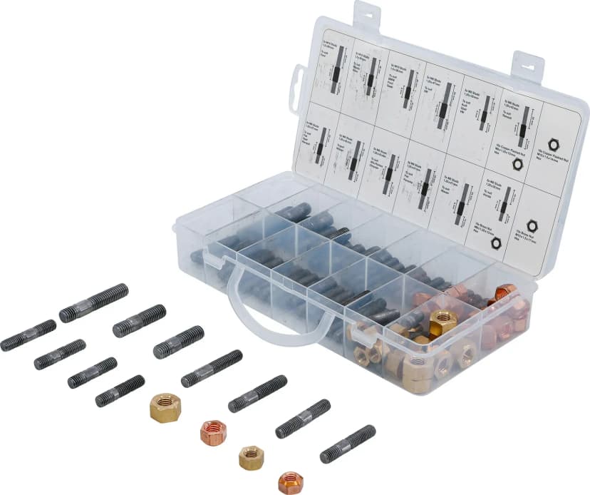 Set stebelnih vijakov in matic za sesalni / izpušni kolektor, 100-delni