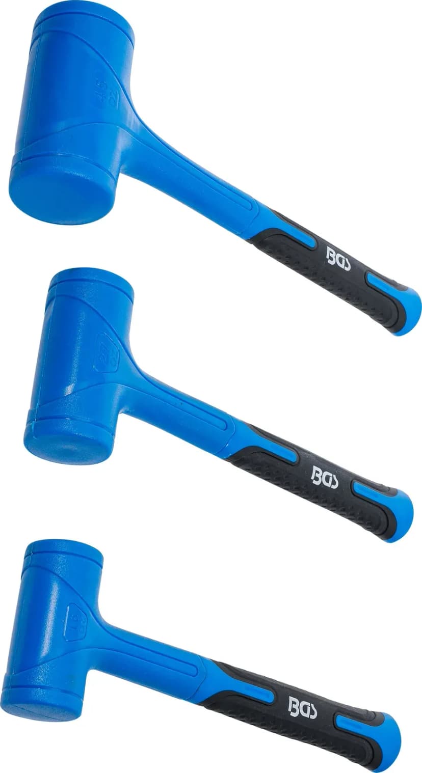 Set kladiv brez odskoka, mehka glava, Ø 47 / 55 / 65 mm, 450 / 765 / 1275 g, 3-delni