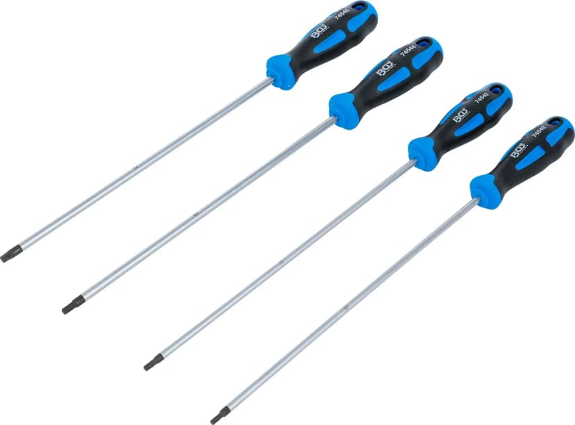 Set izvijačev, ekstra dolg, T-profil (za Torx), T15 - T30, 4-delni