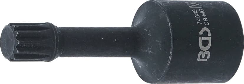 Poseben udarni nasadni ključ z bitom, dolžina 72 mm, pogon 12.5 mm (1/2"), zobati profil (za XZN) M12, za VAG