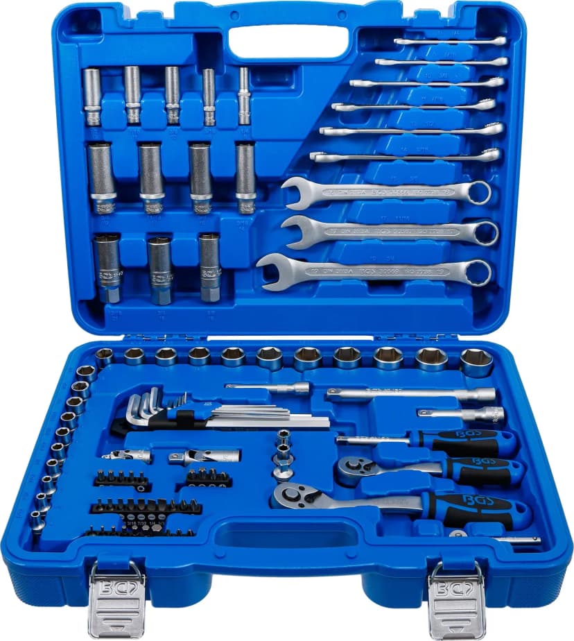 Set nasadnih ključev, šestrobi, pogon 6.3 mm (1/4") / 10 mm (3/8"), 92-delni
