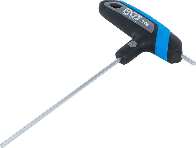 Izvijač s T-ročajem, notranji šestrob, 3 mm