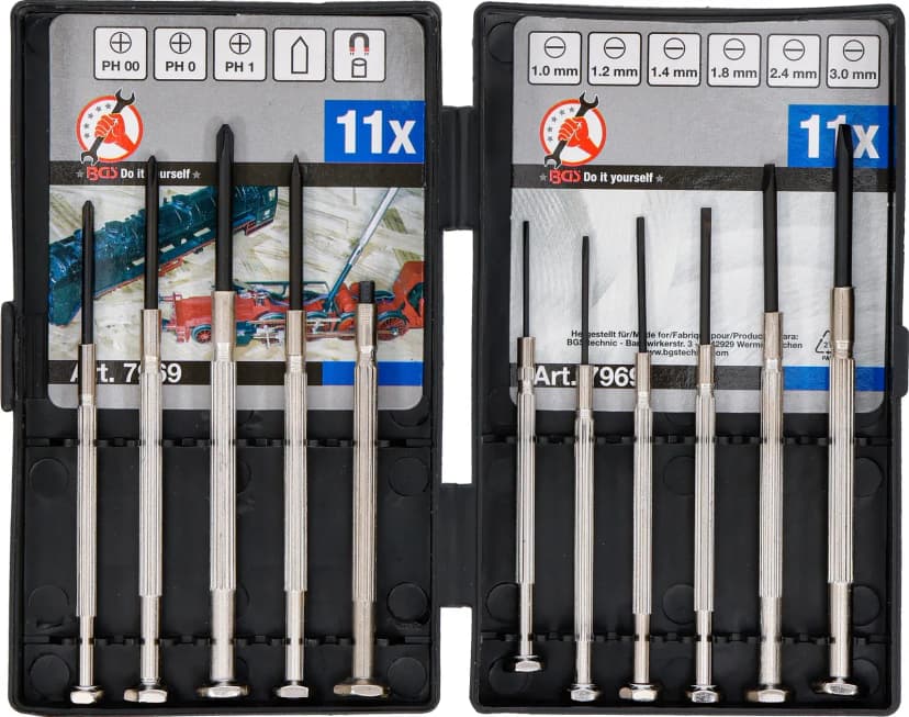 Set preciznih izvijačev, 11-delni