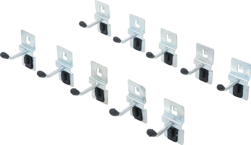 Set enojnih kavljev, 40 mm, za kombinacijo sistema za shranjevanje, 10-delni