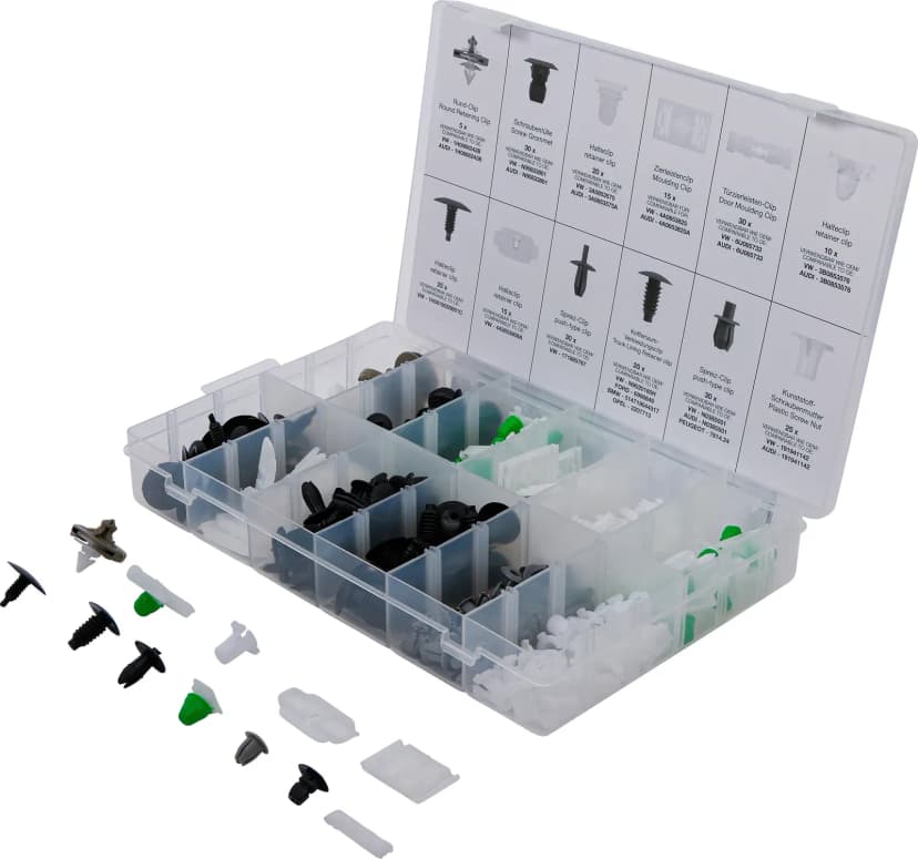 Set avtomobilskih sponk za vozila VW, 255-delni