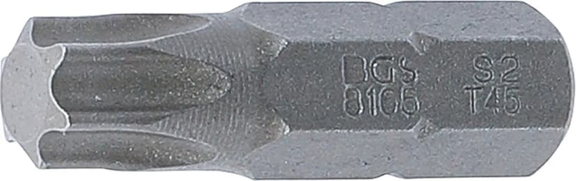 Bit, dolžina 30 mm, pogon 8 mm (5/16"), T-profil (za Torx) T45