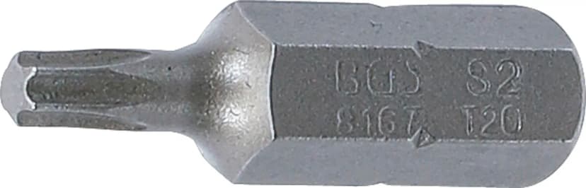 Bit, dolžina 30 mm, pogon 8 mm (5/16"), T-profil (za Torx) T20