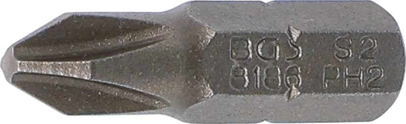 Bit, dolžina 25 mm, pogon 6.3 mm (1/4"), križni PH2
