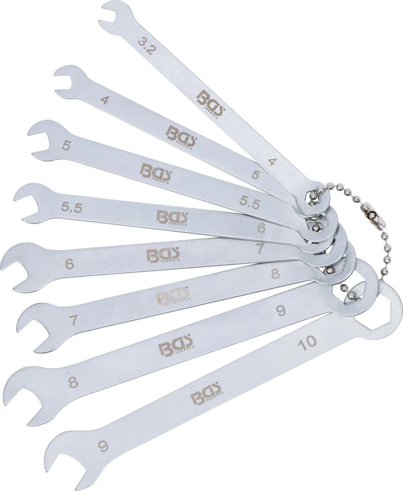 Set kombiniranih ključev, kratka izvedba, 4 - 10 mm, 8-delni