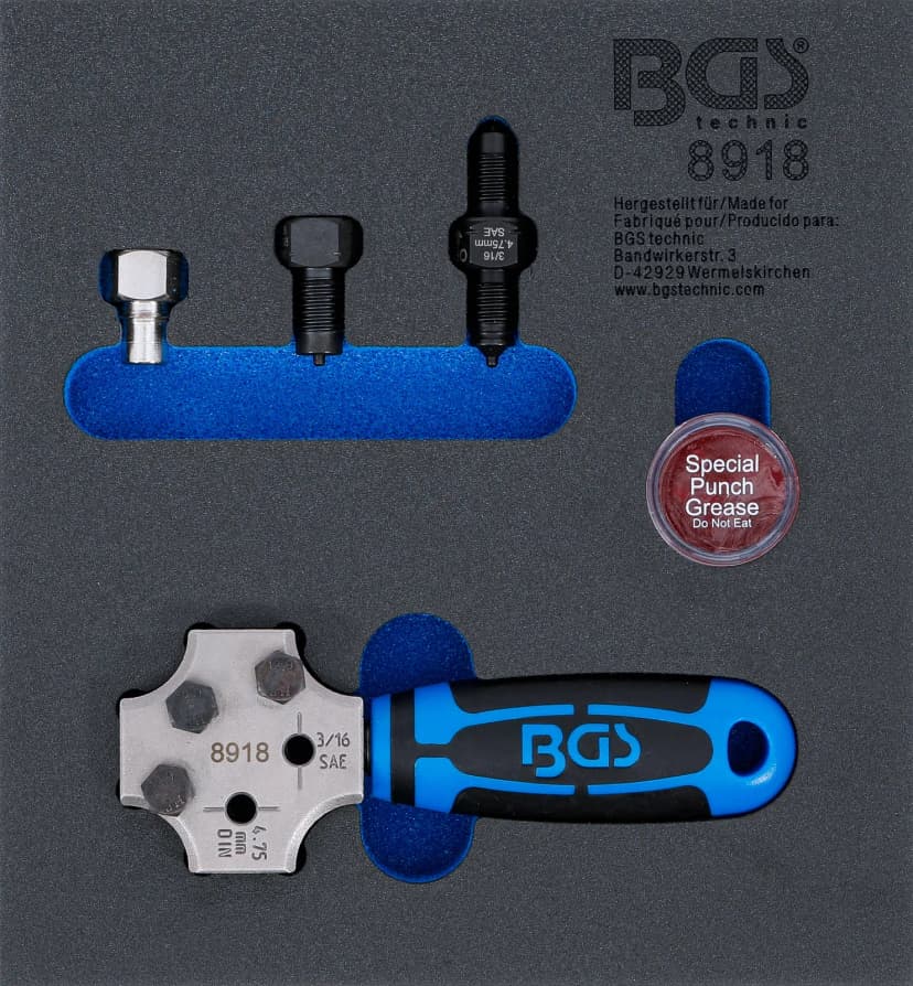 Modul za predal 1/6: orodje za robljenje cevi, SEA in DIN 4.75 mm (3/16")