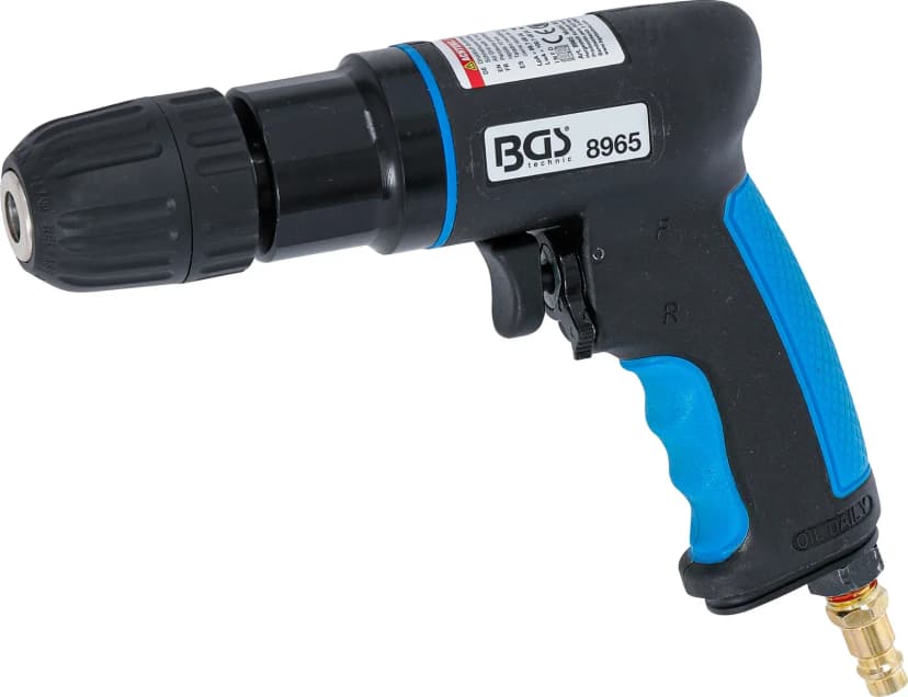 Pnevmatski vrtalnik z 10 mm vpenjalno glavo brez ključa