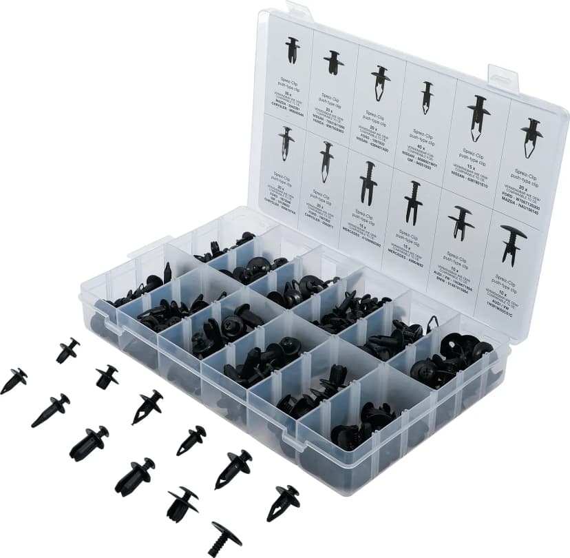 Set plastičnih potisnih sponk za Mazda, Honda, Ford, Nissan, VW, 240-delni