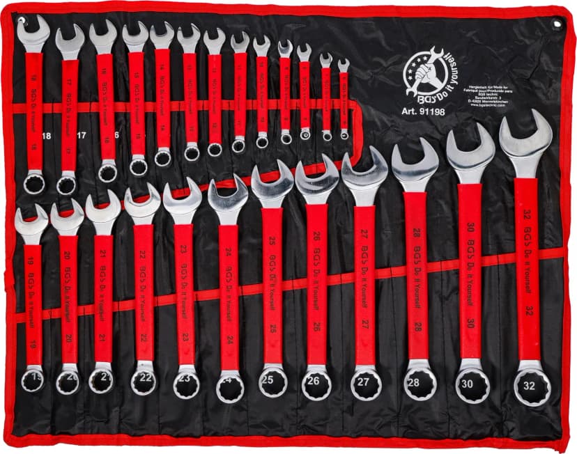 Set kombiniranih ključev, z nedrsečim ročajem, 6 - 32 mm, 25-delni
