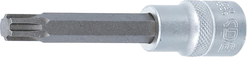 Nasadni ključ z bitom, dolžina 100 mm, pogon 12.5 mm (1/2"), zobati profil (za Ribe) M10.3
