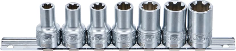 Set nasadnih ključev, T-profil Plus (za Torx Plus), pogon 10 mm (3/8"), 10EP - 20EP, 7-delni