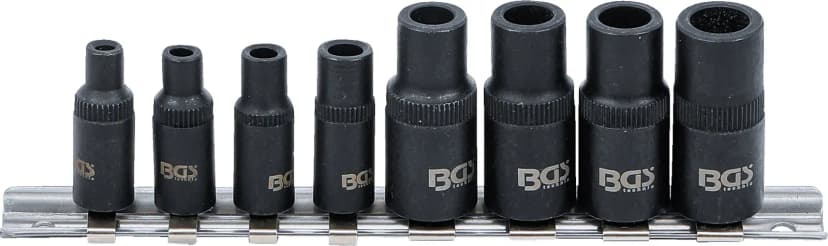 Set nasadnih adapterjev za ureznike, pogon 6.3 mm (1/4") / 10 mm (3/8"), 8-delni