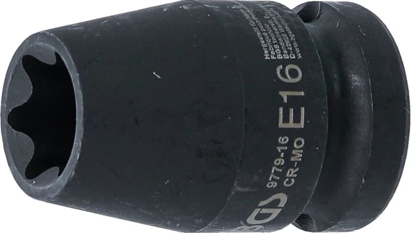 Udarni nasadni ključ E-profil, pogon 12.5 mm (1/2"), E16