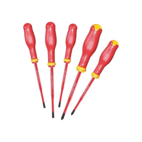 Set izoliranih izvijačev 1000V 5-delni SLIM